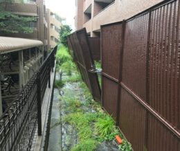 【台風21号被害の外構フェンスを復旧しました】